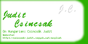 judit csincsak business card